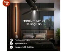 ACTIVA Gracia BLDC Ceiling Fan 1200mm | LED Light Ceiling Fan with Remote Control | 5 Star Rated Energy Efficient Fan | 28W High Speed Motor | Silent 3 Blade Design | Smoke Brown | 5 Year Warranty