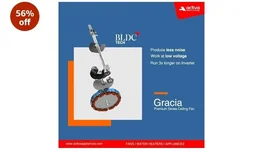 ACTIVA Gracia 1200mm Ceiling Fan, 3 Wider Blade, BLDC 28 Watt Motor Fan with LED Light, Energy Saving, Full Remote Control, Reversible Mode and Timer, 5 Years Warranty - Smoke Brown