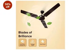 CADLEC Breeza 1200mm/48 inch Ceiling Fan | BEE Star Rated Energy Efficient | Ultra High Speed Motor | Perfect for Home, Living Rooms & Bedrooms | 3-Year Warranty | Brown-Pack of 1