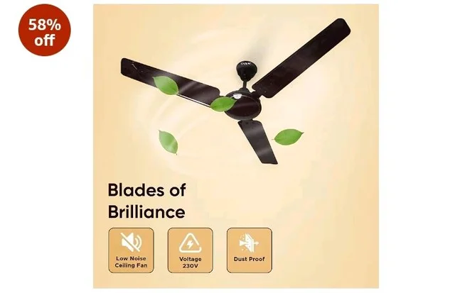 CADLEC Breeza 1200mm/48 inch Ceiling Fan | BEE Star Rated Energy Efficient | Ultra High Speed Motor | Perfect for Home, Living Rooms & Bedrooms | 3-Year Warranty | Brown-Pack of 1