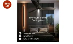 ACTIVA Gracia 1200mm Ceiling Fan, 3 Wider Blade, BLDC 28 Watt Motor Fan with LED Light, Energy Saving, Full Remote Control, Reversible Mode and Timer, 5 Years Warranty - Smoke Brown