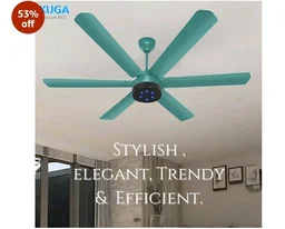 XUGA Jovian F6T Premium Smart 1200mm, BEE 5-star BLDC fan,6 Blade,Remote Ceiling fan for Home, 100% Copper Motor,Energy Saving, High Air Delivery,LED(5 Year Warranty)
