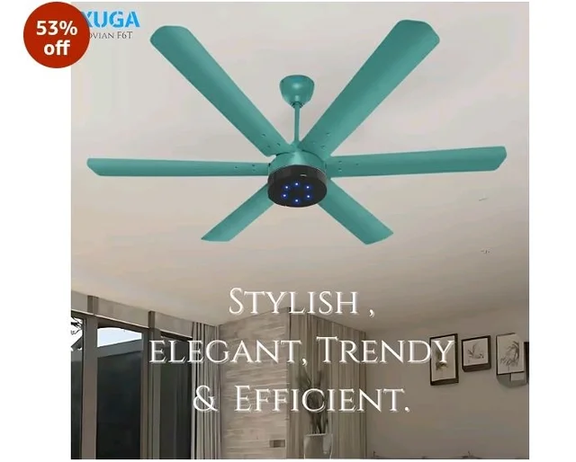 XUGA Jovian F6T Premium Smart 1200mm, BEE 5-star BLDC fan,6 Blade,Remote Ceiling fan for Home, 100% Copper Motor,Energy Saving, High Air Delivery,LED(5 Year Warranty)