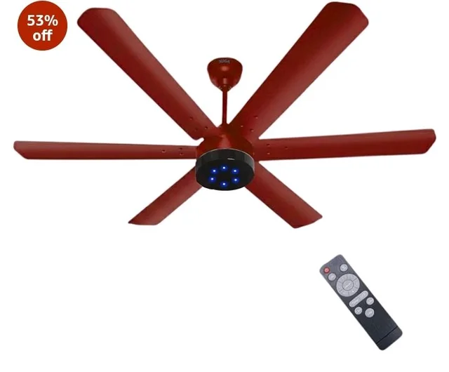 XUGA Jovian F6R Premium Smart 1200mm, BEE 5-star BLDC fan,6 Blade,Remote Ceiling fan for Home, 100% Copper Motor,Energy Saving, High Air Delivery,LED(5 Year Warranty)
53%
off