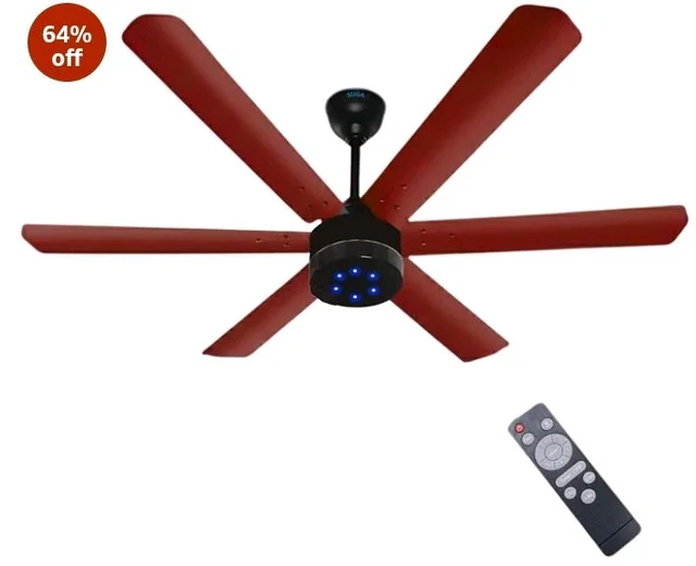 XUGA Jovian F6R-D Premium Smart 1200mm, BEE 5-star BLDC fan,6 Blade,Remote Ceiling fan for Home, 100% Copper Motor,Energy Saving, High Air Delivery,LED(5 Year Warranty)
64%
off