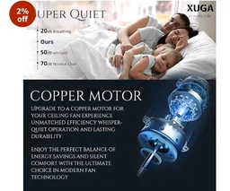XUGA Zephyr F1W Premium Smart 1200mm, BEE 5-star BLDC fan,6 Blade,Remote Ceiling fan for Home, 100% Copper Motor,Energy Saving, High Air Delivery,LED (Wooden Combo)(5 Year Warranty)
2%
off
