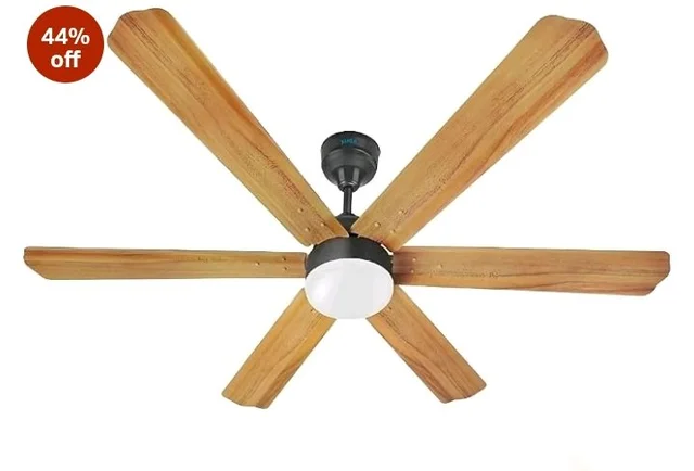 XUGA Zephyr F1W Premium Smart 1200mm, BEE 5-star BLDC fan,6 Blade,Remote Ceiling fan for Home, 100% Copper Motor,Energy Saving, High Air Delivery,LED (Wooden)(5 Year Warranty)