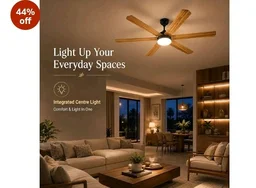 XUGA Zephyr F1W Premium Smart 1200mm, BEE 5-star BLDC fan,6 Blade,Remote Ceiling fan for Home, 100% Copper Motor,Energy Saving, High Air Delivery,LED (Wooden)(5 Year Warranty)