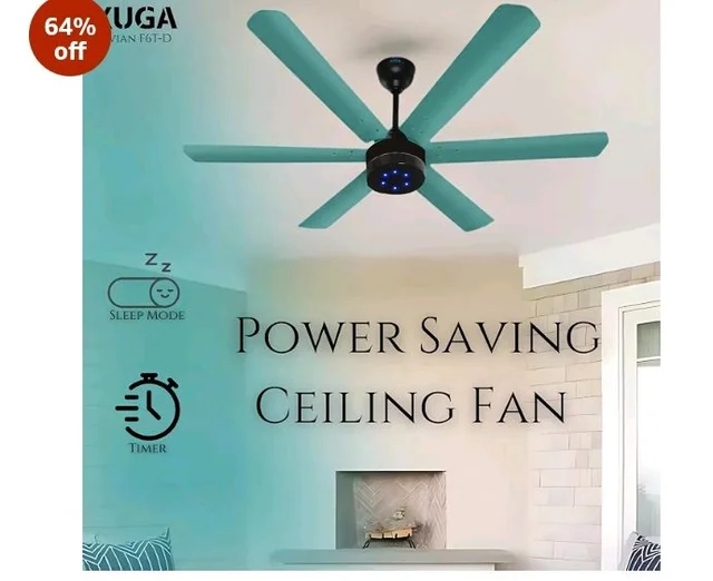 XUGA Jovian F6T-D Premium Smart 1200mm, BEE 5-star BLDC fan,6 Blade,Remote Ceiling fan for Home, 100% Copper Motor,Energy Saving, High Air Delivery,LED(5 Year Warranty)
64%
off
