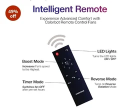 Colorbot Helix BLDC Ceiling Fans 1200mm | BEE 5 Star Rated Power Saver | AeroQuiet+ Technology | 370 RPM | Remote Control (Boost, Timer, LED, Reverse Mode) | 4 Years Warranty (Arctic White)