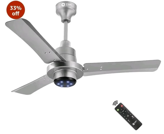 Orient Electric I Tome Pro 900 mm BLDC Ceiling Fan with Remote | BEE 5-star rated Energy Saving Fan | 3-year warranty by Orient | (Space Grey)