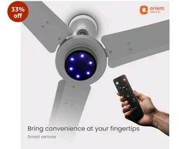 Orient Electric I Tome Pro 900 mm BLDC Ceiling Fan with Remote | BEE 5-star rated Energy Saving Fan | 3-year warranty by Orient | (Space Grey)