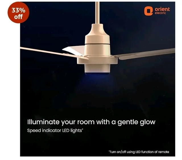 Orient Electric I Tome Pro 900 mm BLDC Ceiling Fan with Remote | BEE 5-star rated Energy Saving Fan | 3-year warranty by Orient | (Topaz Gold)