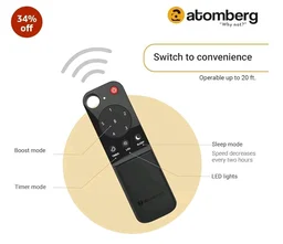 atomberg Renesa 1200mm BLDC Ceiling Fan with Remote Control | BEE 5 star Rated Energy Efficient Ceiling Fan | High Air Delivery with LED Indicators | 3 Year Warranty (Brown & Black)