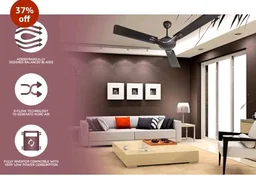 ACTIVA Corolla 1200mm Ceiling Fan, 390 RPM High Speed Air Delivery, BEE & BIS Approved, Anti Dust Coating, Less Noise, Large Sweep, 2 Years Warranty, Pack of 2 (Smoke Brown)