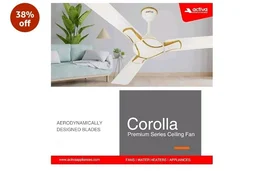ACTIVA Corolla 1200mm Ceiling Fan Pack of 2 | 390 RPM High Speed Air Delivery | 50W Energy Efficient Motor | Ceiling Fan For Living Room, Large Sweep Pearl Ivory | Home Office Use