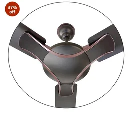 ACTIVA Corolla 1200mm Ceiling Fan, 390 RPM High Speed Air Delivery, BEE & BIS Aproved, Anti Dust Coating, Less Noise, Large Sweep, 2 Years Warranty, Pack of 2 (Smoke Brown)