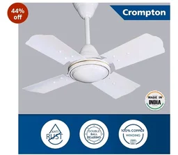 Crompton Aluminium Cool Breeze 600 mm (24 Inch) Anti Rust Small Ceiling Fan (Opal White), 4 stars