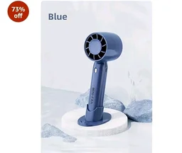 vivinin Mini Fan Portable Fan Rechargeable Mini Handheld Fan USB Rechargeable Fan Portable Pocket Fan Folding Fan Tools multicolour Rechargeable Battery USB Desk and Crafts (Blue)