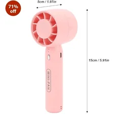 vivinin Mini Fan Portable Fan Rechargeable Mini Handheld Fan USB Rechargeable Fan Portable Pocket Fan Folding Fan Tools multicolour Rechargeable Battery USB Desk and Crafts (Pink)