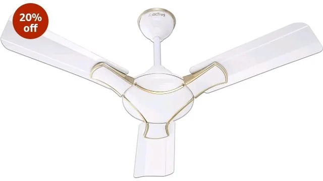 ACTIVA Corolla 900 MM Ceiling Fan High Speed Motor Air Delivery Large Sweep, BEE & BIS Approved with Anti Dust Coating come with 2 Years Warranty (Pearl Ivory)