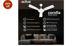 ACTIVA Corolla 900 MM Ceiling Fan High Speed Motor Air Delivery Large Sweep, BEE & BIS Approved with Anti Dust Coating come with 2 Years Warranty (Pearl Ivory)