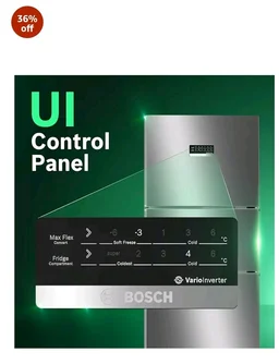Bosch 302L, 3 Star, MaxFlex Convert Frost Free Triple Door Refrigerator | 8-in-1 Convertible Storage Modes | 57L Extra Convertible Zone | Cool Extend up to 18 hours (CMC33K03NI, Smokey Steel)