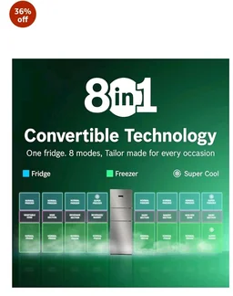 Bosch 302L, 3 Star, MaxFlex Convert Frost Free Triple Door Refrigerator | 8-in-1 Convertible Storage Modes | 57L Extra Convertible Zone | Cool Extend up to 18 hours (CMC33K03NI, Smokey Steel)