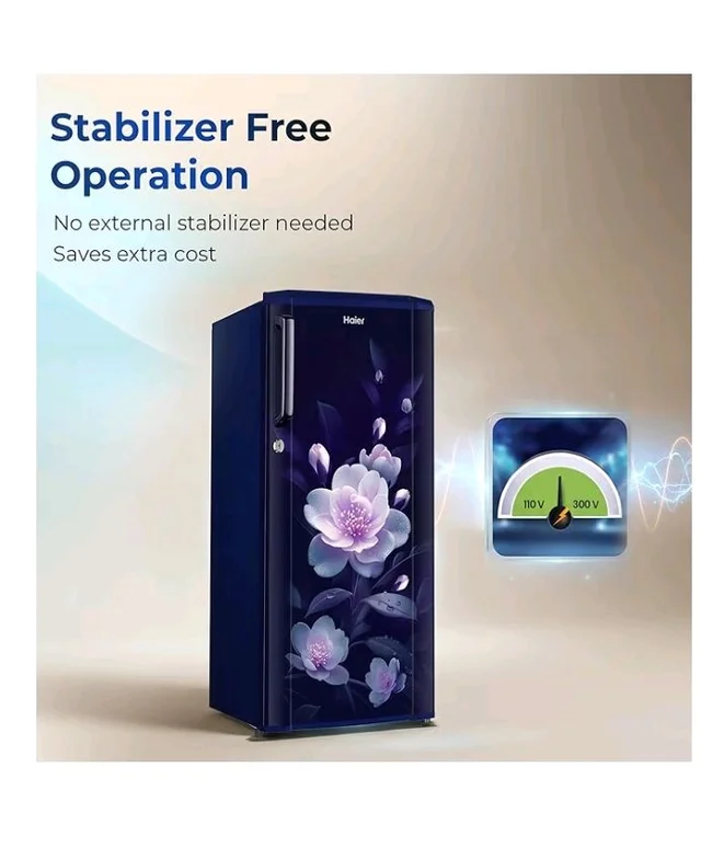 Haier 165 L 1 Star Direct Cool Single Door Refrigerator with Diamond Edge Freezing Technology, Easy Clean Back, Large Vegetable Box (HED-171MEA-P, Marine Elegance, 2026 Model)