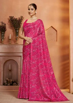 Garden Vareli Art Silk Floral Print Saree
