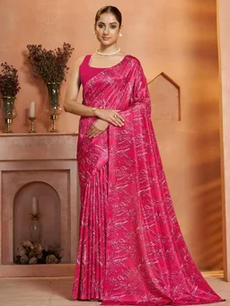 Garden Vareli Art Silk Floral Print Saree