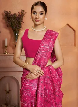 Garden Vareli Art Silk Floral Print Saree