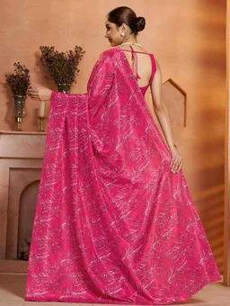 Garden Vareli Art Silk Floral Print Saree