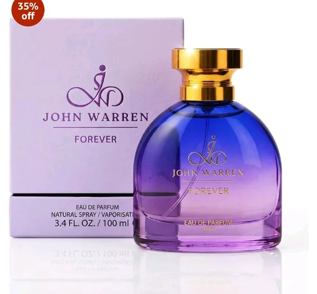 JOHN WARREN FOREVER Luxury Perfume For Women, Long-Lasting Eau De Parfum with Pear, Cinnamon, Jasmine, Vanilla and Coffee, Fresh & Strong Everyday Fragrance-