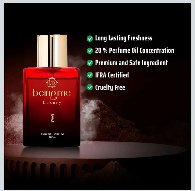 Being Me SWAG Long Lasting Perfume for Men | EDP 100ml
Sweet Citrus & White Floral with Sensual Amber, Best Perfume for Men, Luxury Mens Perfume, Eau de Parfum for Office & Party
51%
off