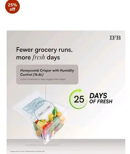 IFB 197L 5 Star Advanced Inverter Direct-Cool Single Door Refrigerator with 30 Hrs Cooling Retention, XL Bottle Bin, Big Vegetable Box & 4 Year Super Warranty (2026, IFBDC-223EYBSE, Brush Grey)