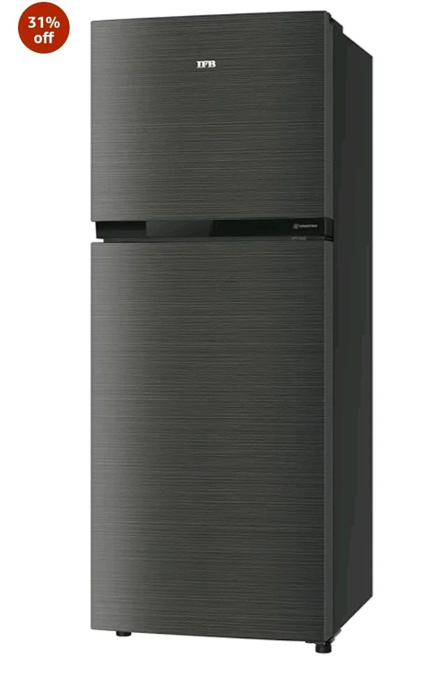 IFB Smart Choice 241L 3Star 10 in 1 Convertible,Advanced Inverter Frost-Free Double Door Refrigerator with 30 Hrs Cooling Retention,Freezer LED &4 Year Super Warranty (2026,IFBFF-291CYOSETM,Onyx Grey)