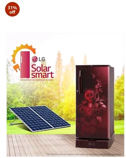 LG 185 L, 4 Star, Smart Inverter, Direct Cool Single Door Refrigerator (GLD1945ZOSE, Scarlet Euphoria, Base stand with Drawer)