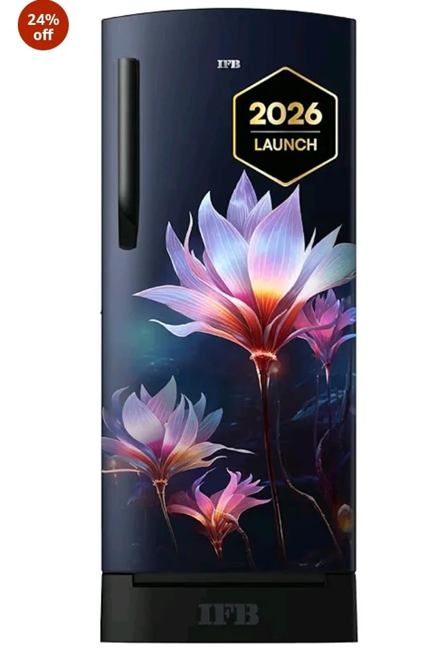 IFB 187L 4 Star Advanced Inverter Direct-Cool Single Door Refrigerator with 30 Hrs Cooling Retention, Big Vegetable Box, 4 Year Super Warranty & Base Stand (2026, IFBDC-213DYBPED,Paradise Dream Blue)
24%
off