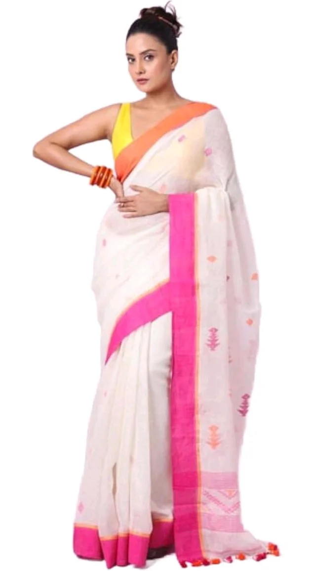 SWORNOF Women's Pure Silk Saree With Blouse Piece