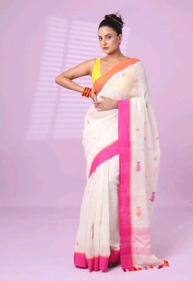 SWORNOF Women's Pure Silk Saree With Blouse Piece
