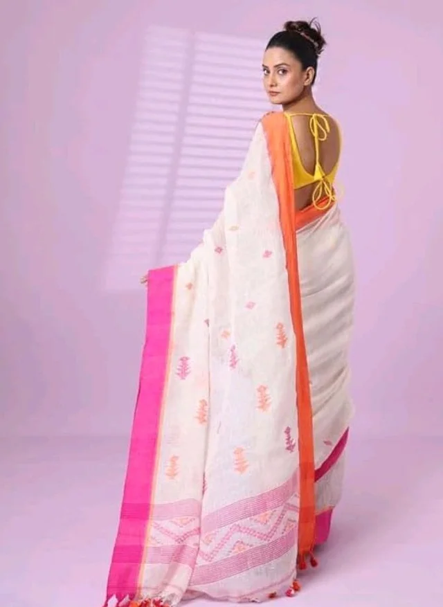 SWORNOF Women's Pure Silk Saree With Blouse Piece