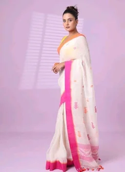 SWORNOF Women's Pure Silk Saree With Blouse Piece