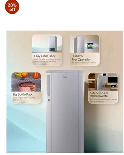 Haier 165 L 1 Star Direct Cool Single Door Refrigerator with Diamond Edge Freezing Technology, Easy Clean Back, Large Vegetable Box (HED-171MSA-P, Moon Silver, 2026 Model)