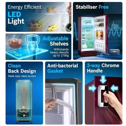 Bosch 207 L, 4 star, Direct-Cool Single Door Refrigerator | 18 Hrs Cooling Retention | 2.5X Faster Cooling | Spacious Multi Box | XL Dry Storage | SuperFreeze (2026 model, CST20W34VI, Feather Wine)