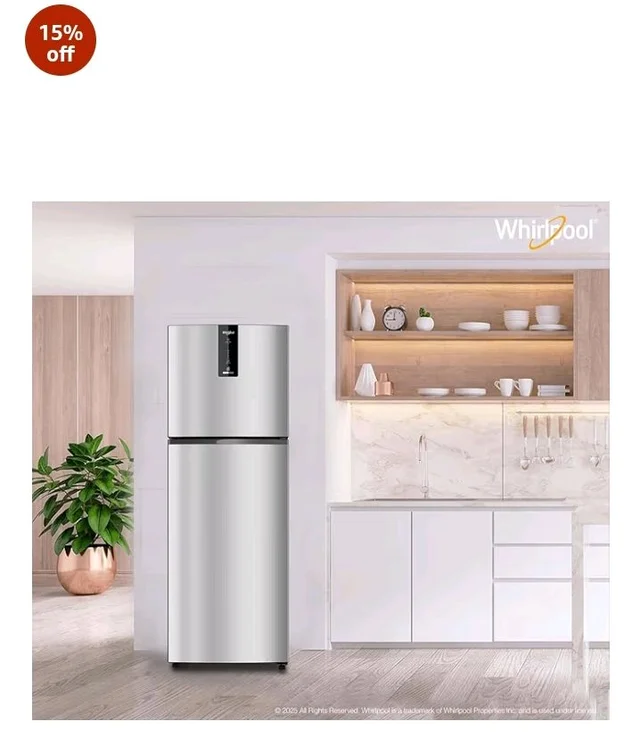 Whirlpool 308 L 3 Star Convertible Frost Free inverter Double Door Refrigerator (IF INV 355 LUNAR STEEL(3S) CONV-Y, 2026 Model)