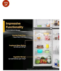 Whirlpool 308 L 3 Star Convertible Frost Free inverter Double Door Refrigerator (IF INV 355 LUNAR STEEL(3S) CONV-Y, 2026 Model)