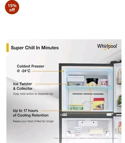 Whirlpool 235 L 2 Star Frost-free inverter Double Door Refrigerator (NEO SP278 PRM LUNAR BLACK(2S)-Y, 2026 Model)
15%
off