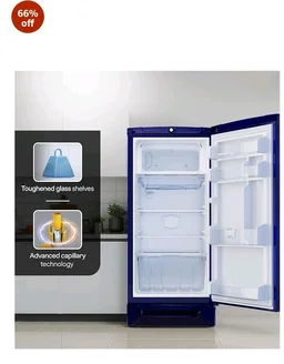 Godrej 185L 5 Star with 5 Years Comprehensive Warranty, 24 Days Farm Freshness, 22L Jumbo Vegetable Tray, Base Drawer Direct Cool Single Door Refrigerator (RD 195EN TDI MN BL, Marine Blue)
66%
off