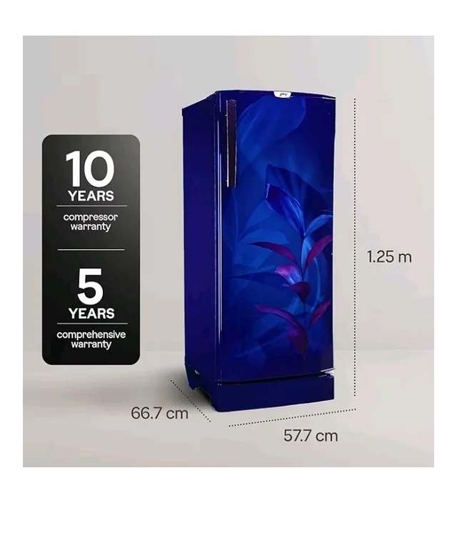 Godrej 185 L 5 Star 5 Years Comprehensive New Launch Turbo Cooling Technology Toughened Glass Shelves Large Shelve Space Single Door Refrigerator (2026 Model, RD 195EN TAI MN BL, Marine Blue)
35%
off